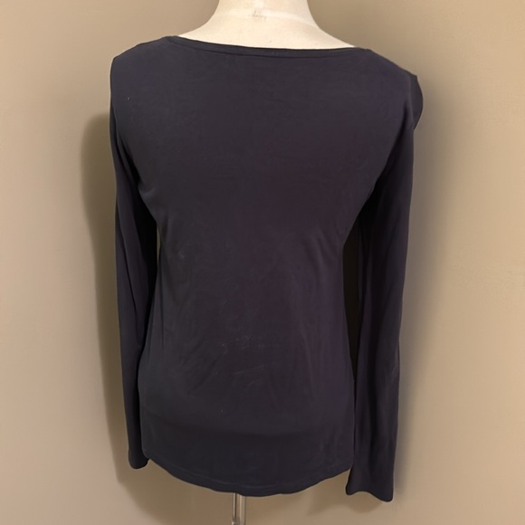 Esprit Long Sleeve Ruffle Front Tee XLarge - Picture 2 of 5